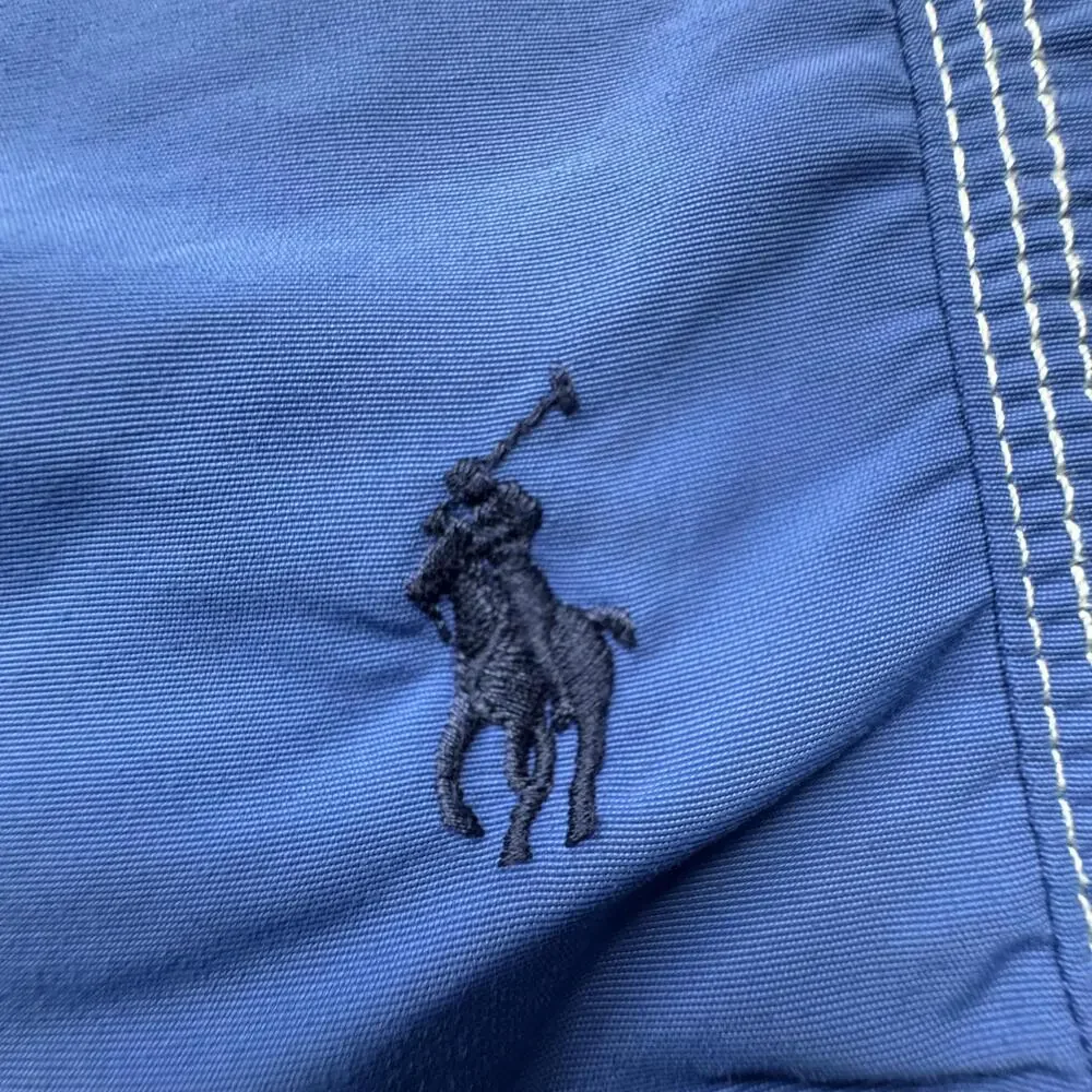 Polo Ralph Lauren Shorts Mens Large Blue Swim Trunks Mesh Lined Cargo Pocket